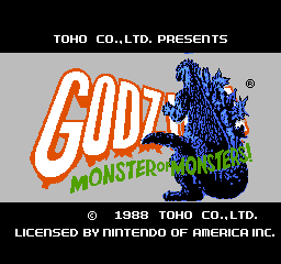 Godzilla - Monster of Monsters! (USA) Title Screen